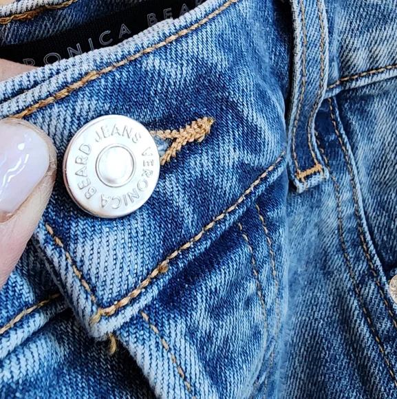 VERONICA BEARD RYLEIGH SLIM STRAIGHT HIGH RISE JEANS WITH YOKE Size 29/8 - Picture 7 of 14